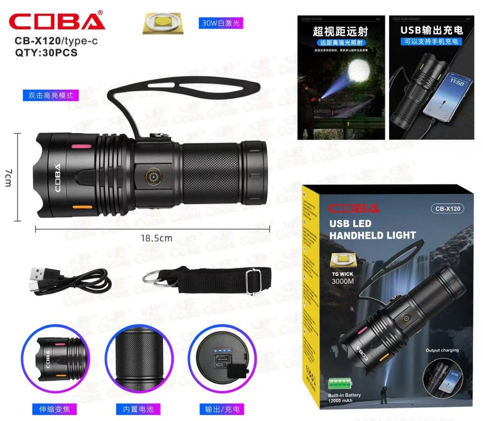 Lanterna COBA CB-X120-TG
