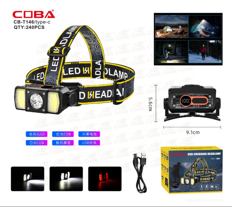 Lanterna de cap COBA CB-T146