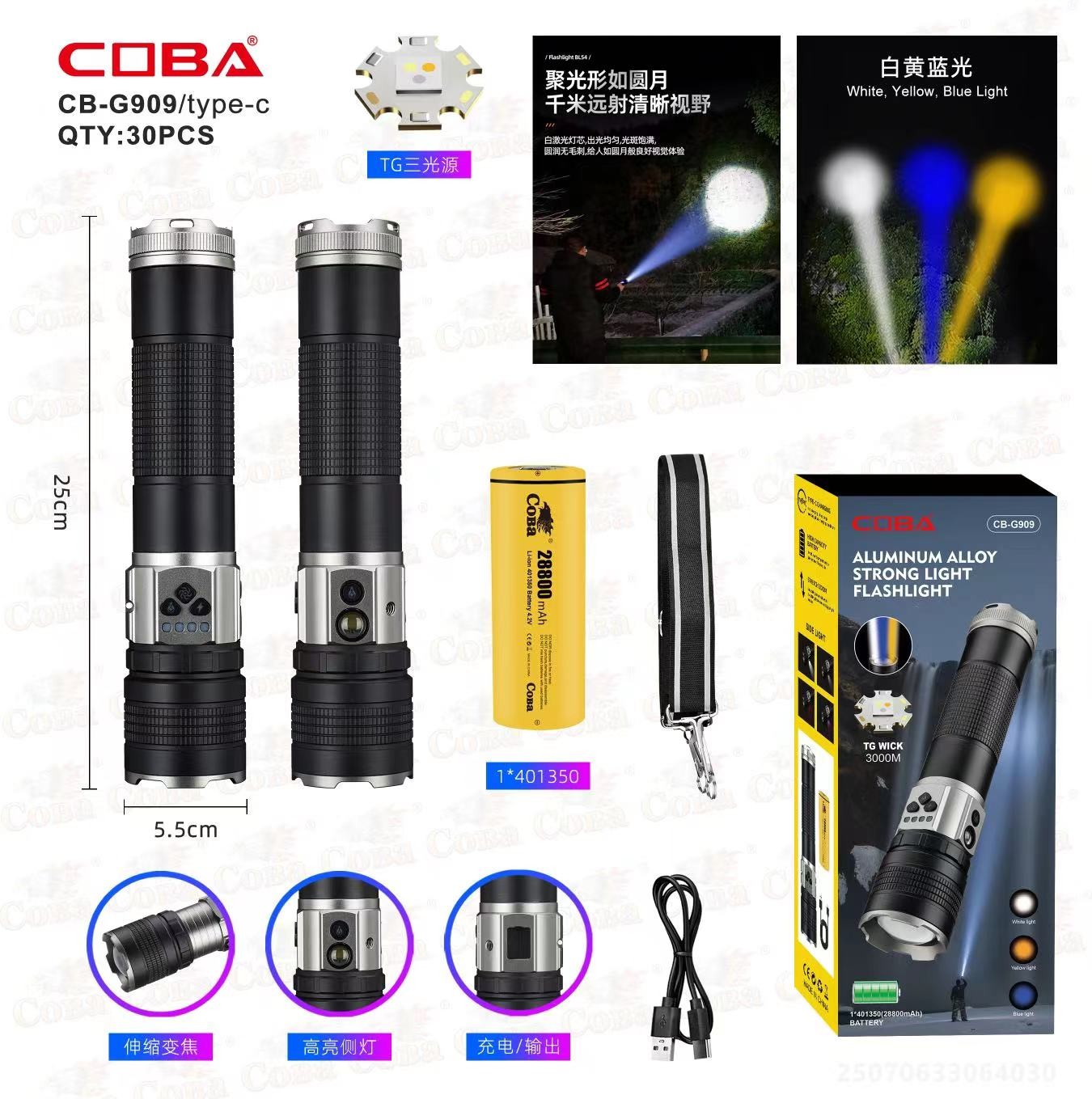 Lanterna COBA CB-G909-TG